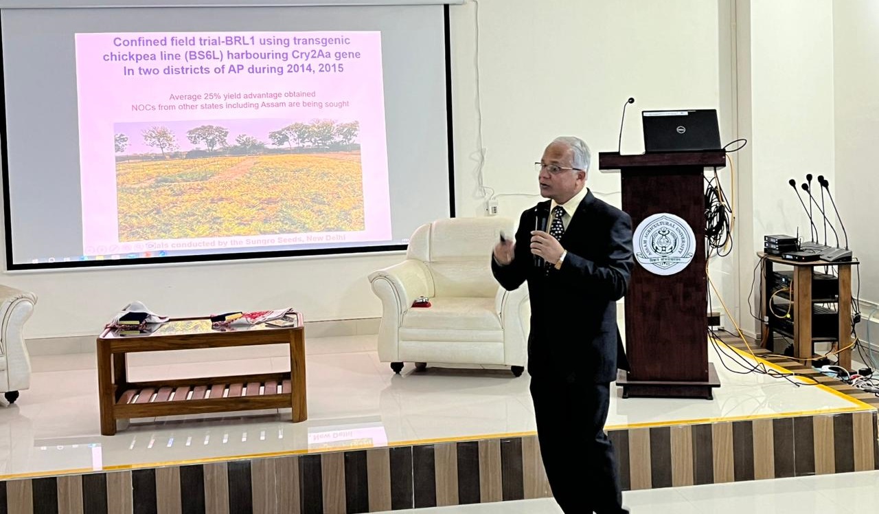 Director of DBT-NECAB Delivers Insightful Talk on Genome engineering for sustainable agriculture productivity: Initiatives at AAU
